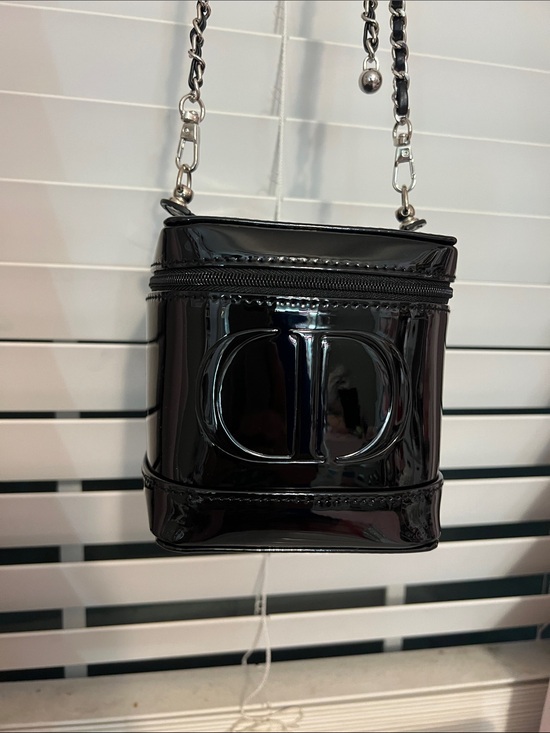 Dior Handbags - Dior Black Vanity Crossbody Bag with 47 inch Adjustable Chain Strap
